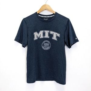 Champion Women's College MIT Short Sleeve T-shirt Top In Grayish Blue